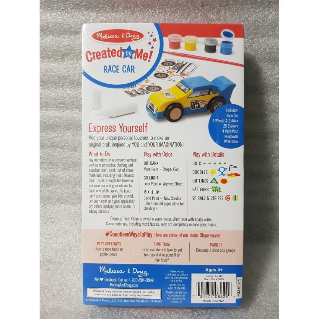 melissa and doug created by me race car