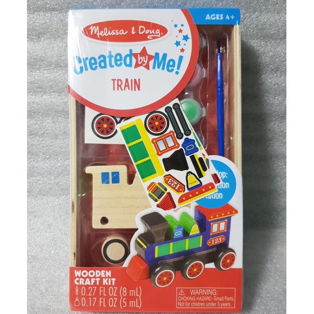 wooden train craft kit