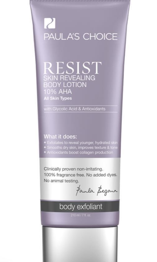 body lotion with acid