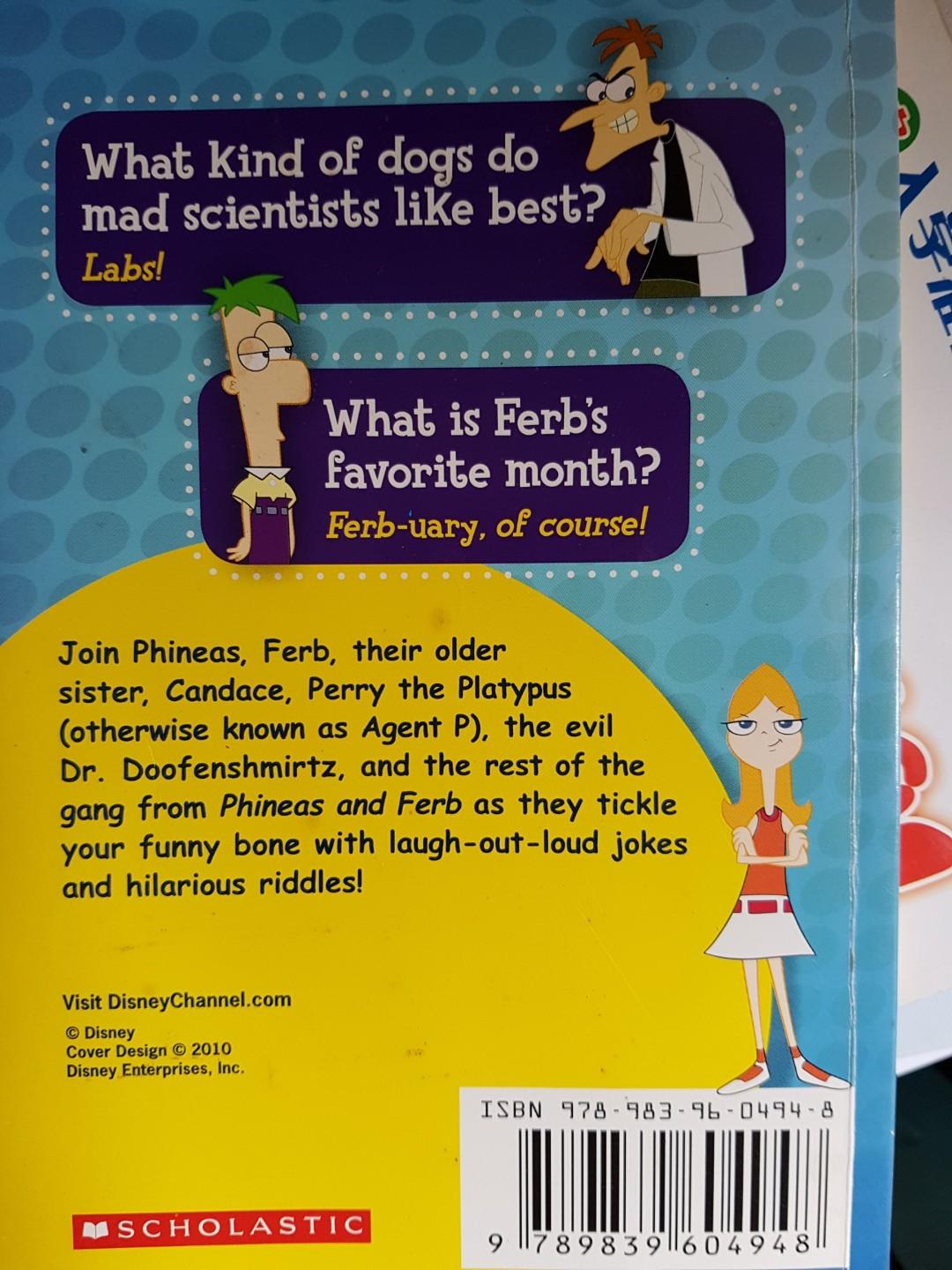 phineas and ferb laughapalooza scholastic joke book hobbies toys books magazines children s books on carousell