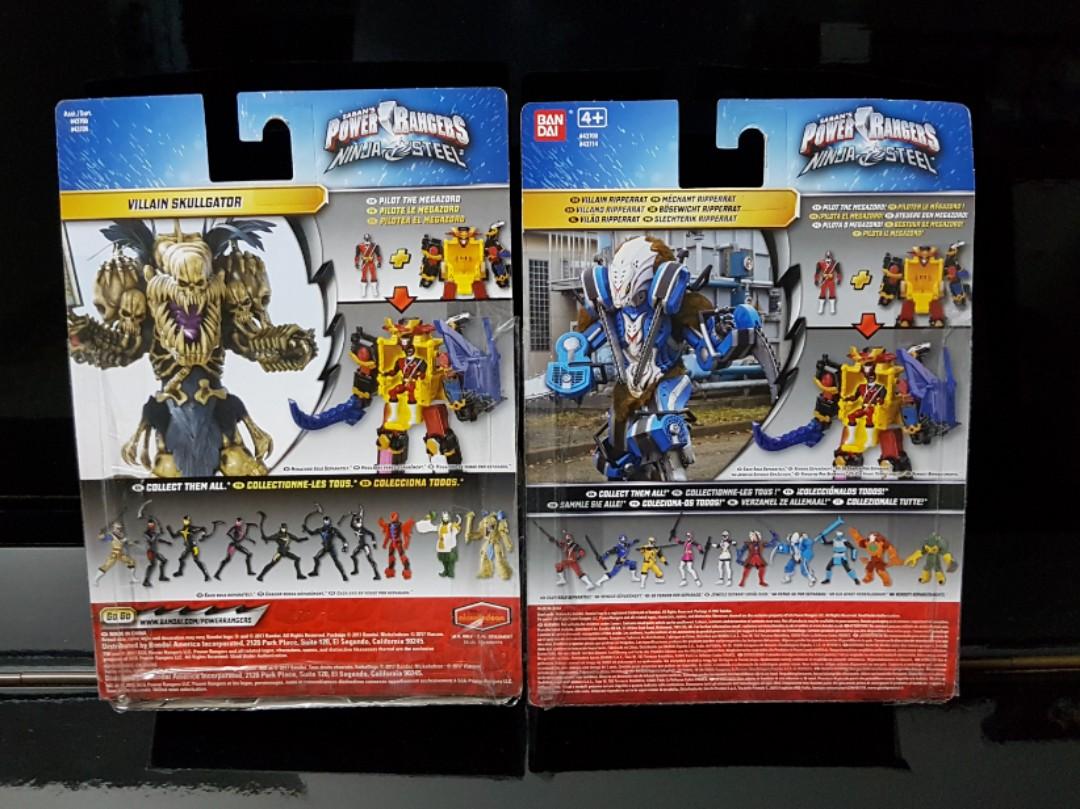 Power Rangers Ninja Steel Villains Skullgator & Ripperrat NEW, Hobbies ...