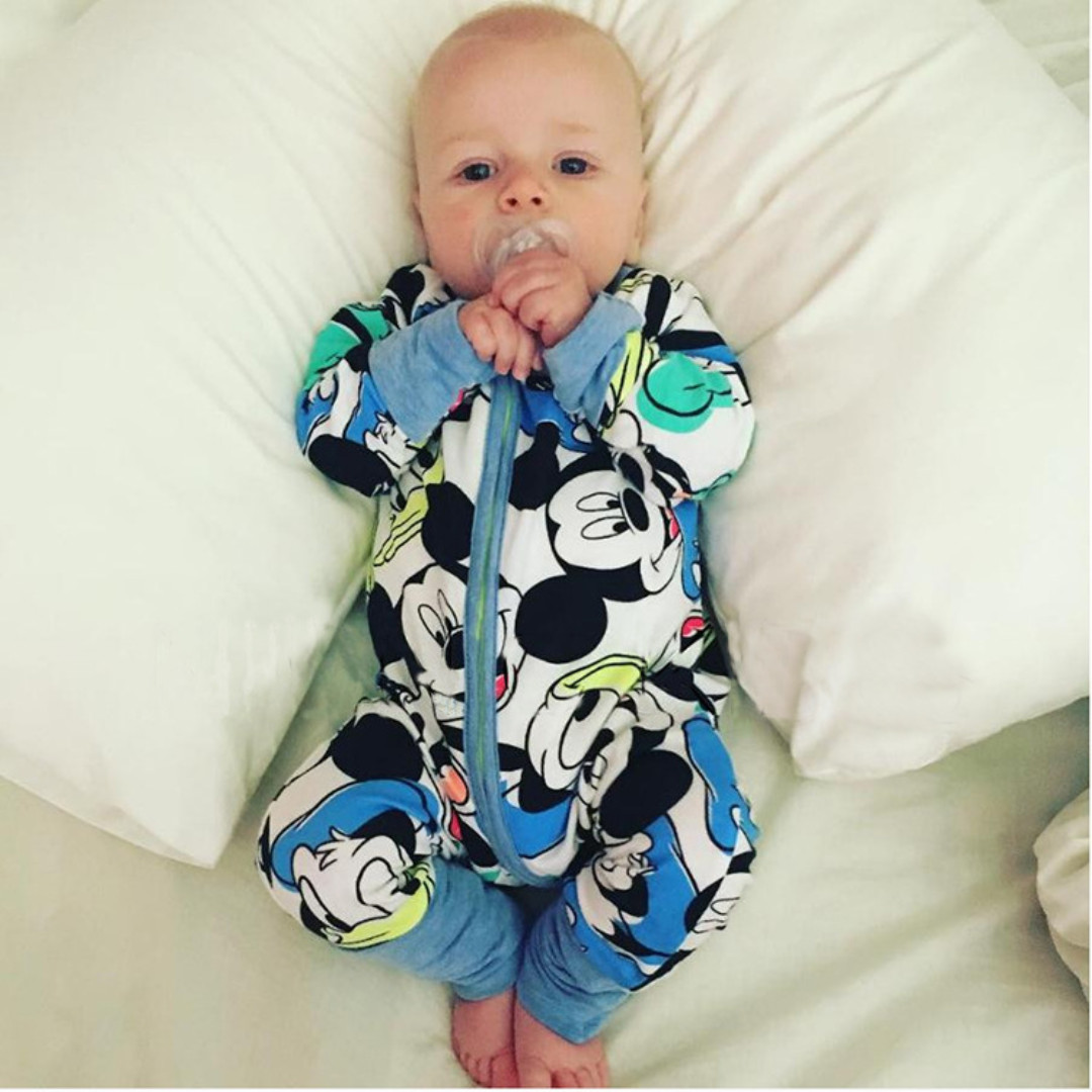 Stock Disney Blue Mickey Donald Duck Zipper Pj Jumper