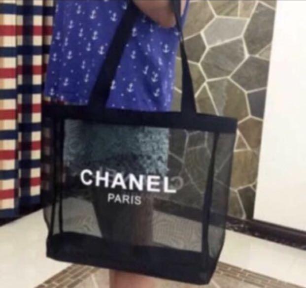 chanel mesh beach bag