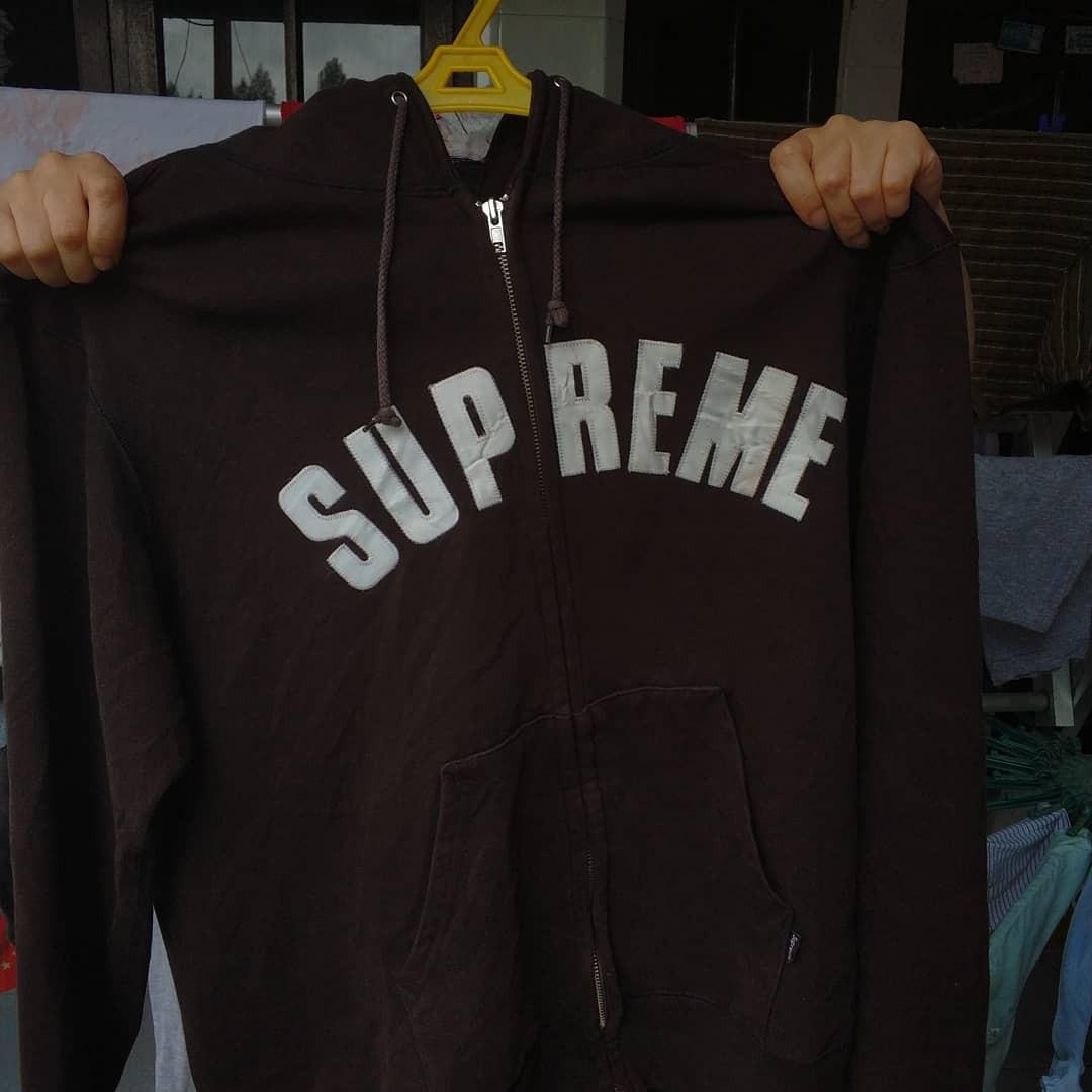 Supreme arc logo shop zip hoodie