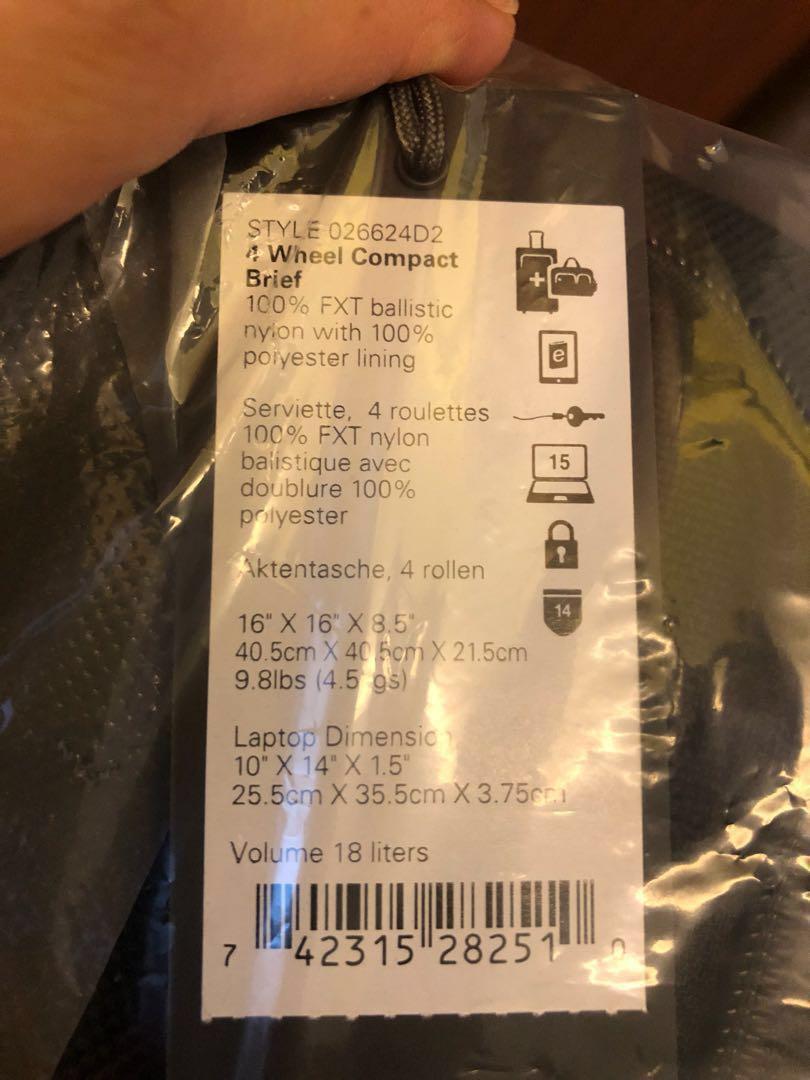 TUMI tracer alpha 2 FXT 4 wheel compact brief style 026624D2, Men's