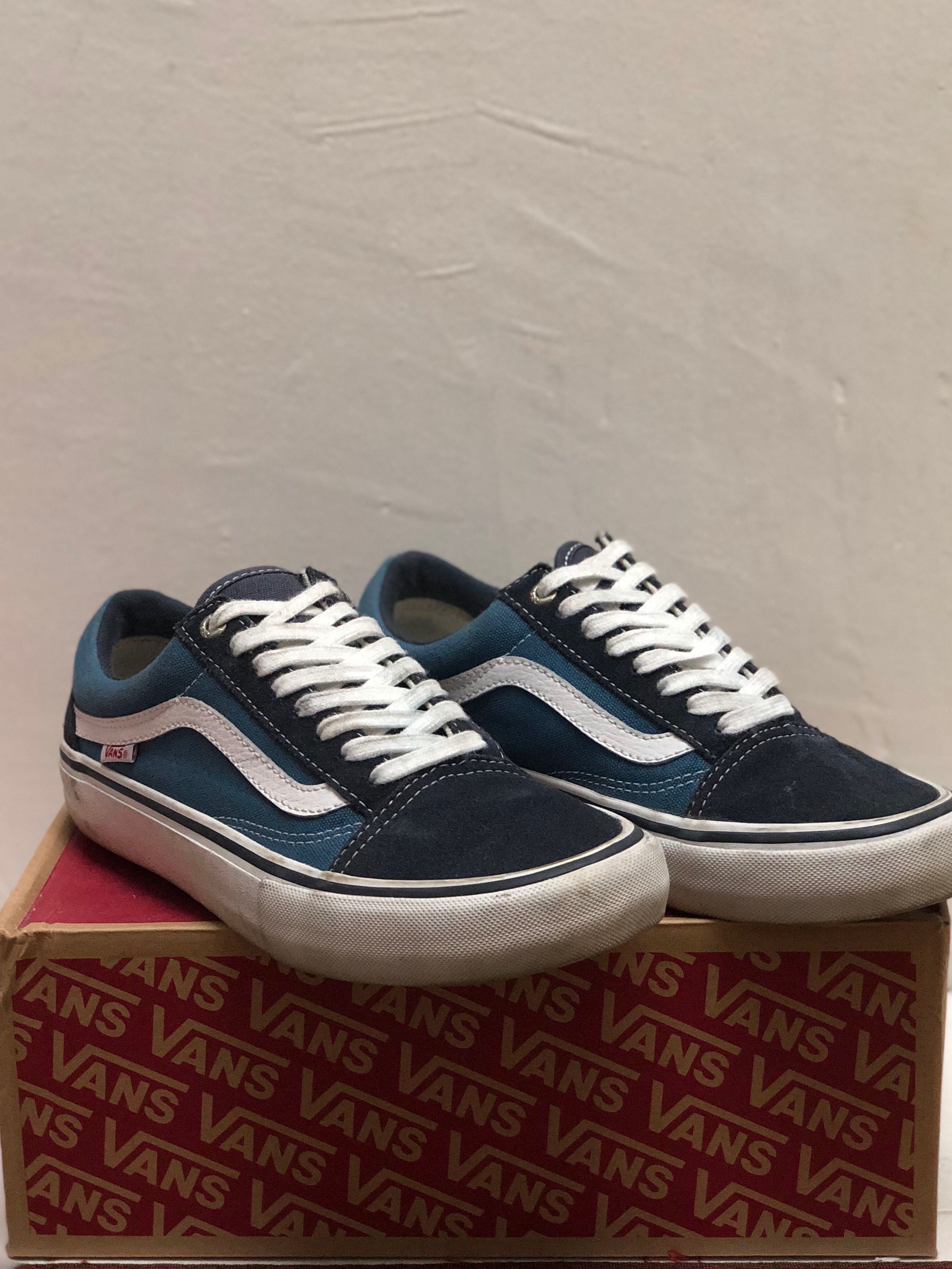 vans old skool pro navy blue
