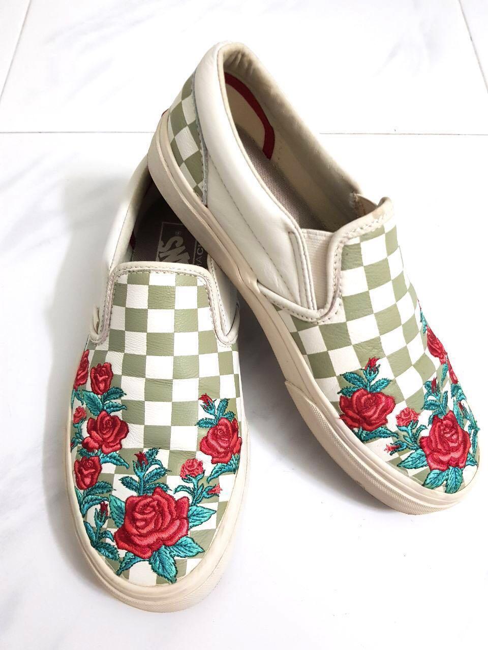 Slip on dx rose embroidery hotsell