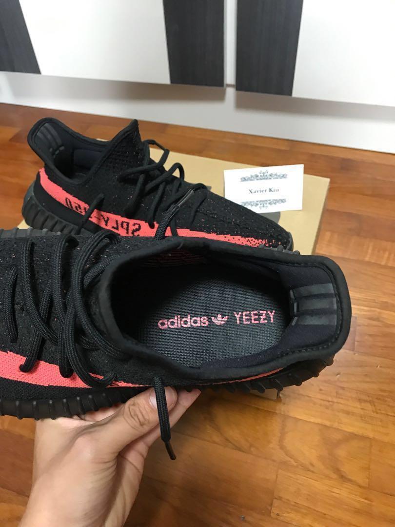 Red stripe outlet yeezy