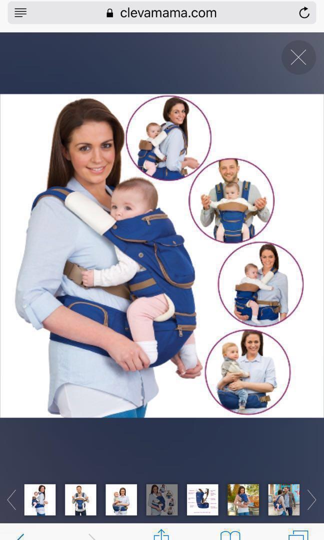 100 new Clevamama baby hipseat carrier