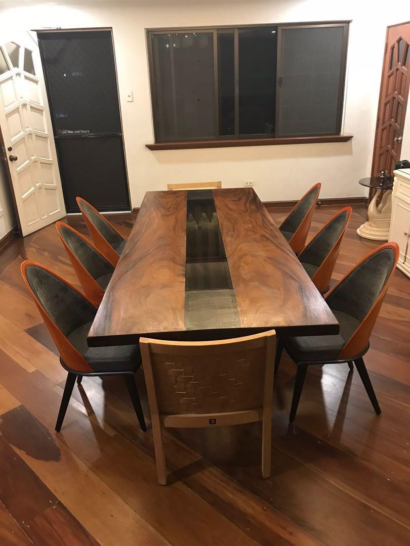 10 Seaters Solid Acacia Wood Dining, 10 Seater Glass Dining Table And Chairs Philippines