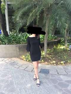 Off shoulder black dress