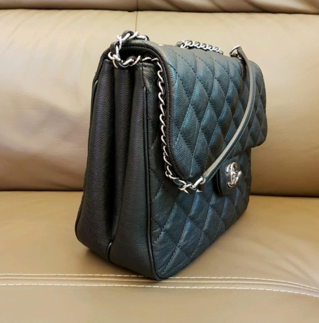 2018 CHANEL Urban Companion Soft Caviar Black Classic Flap Bag, Luxury, Bags & on
