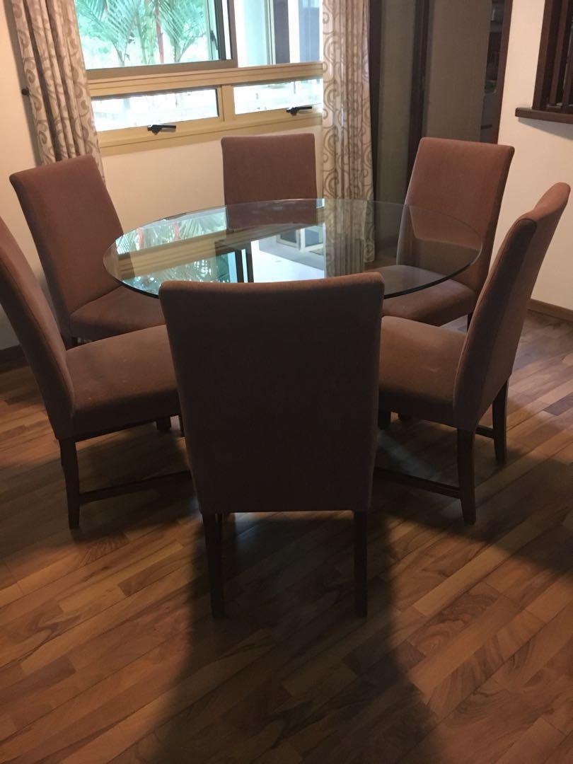 6 seater Round Glass Dining Table !! Prices Reduced!!!, Furniture