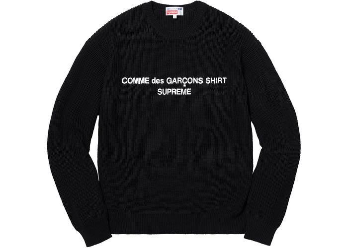 supreme commes des garcons sweater