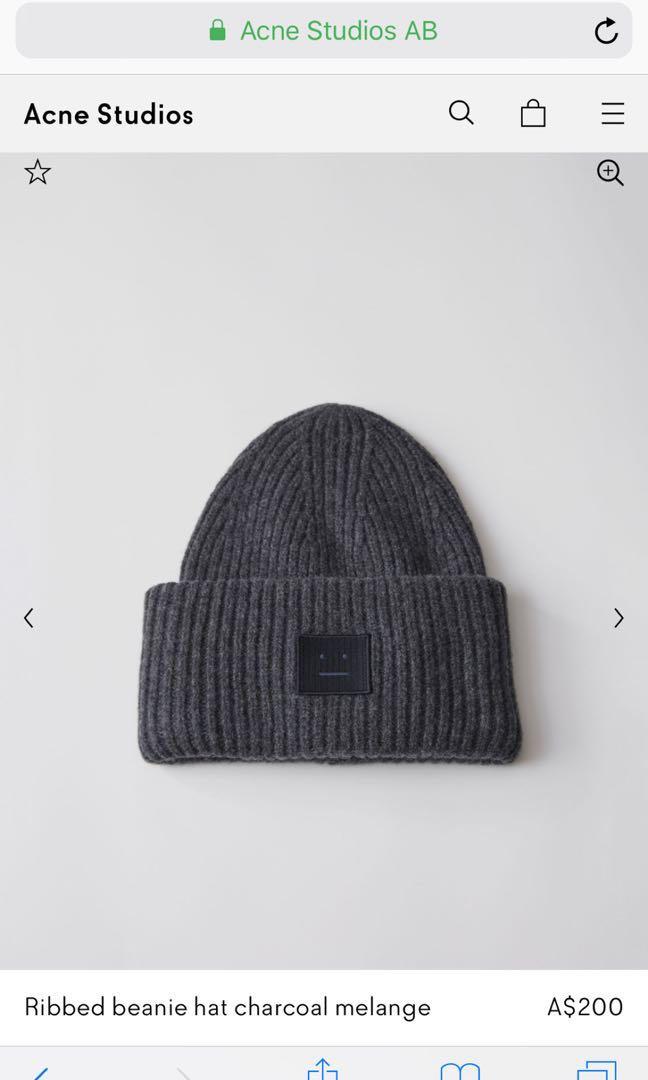 acne ribbed beanie