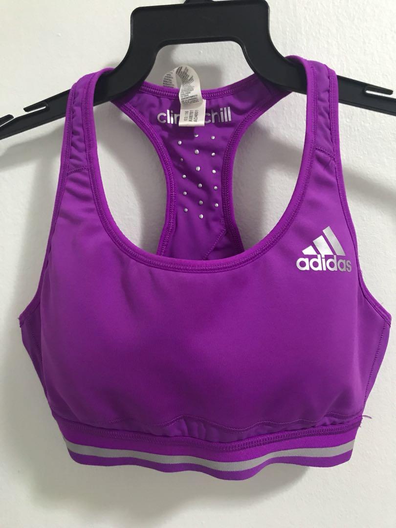 purple adidas sports bra