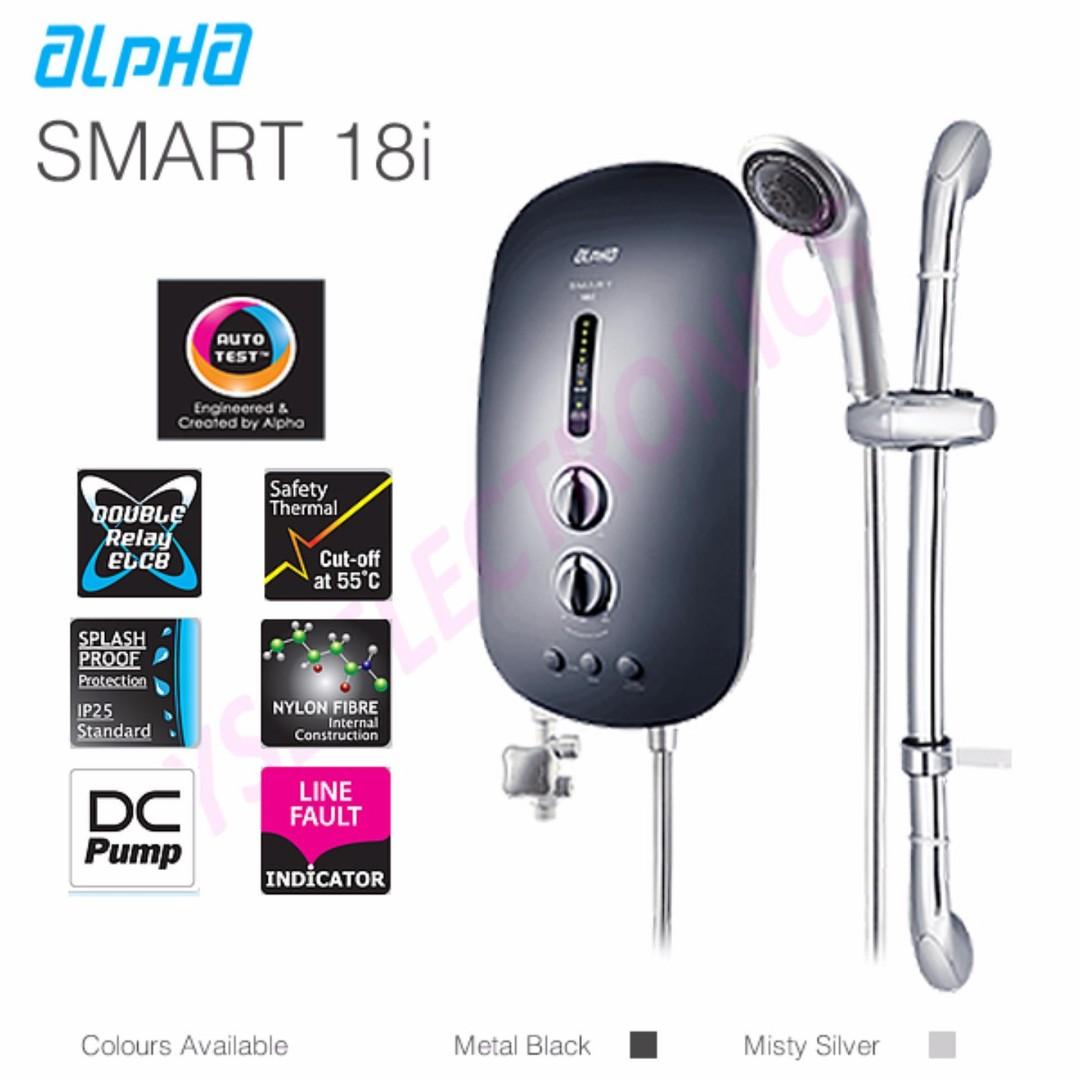 Alpha Smart 18i water heater, TV u0026 Home Appliances, Water Heater u0026 Instant  Showers on Carousell