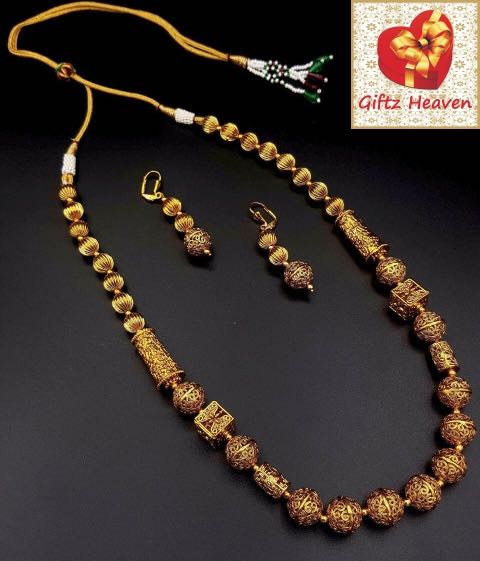 antique beads necklace