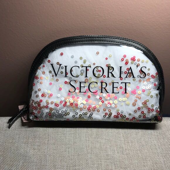 Victoria secret clear makeup bag clearance