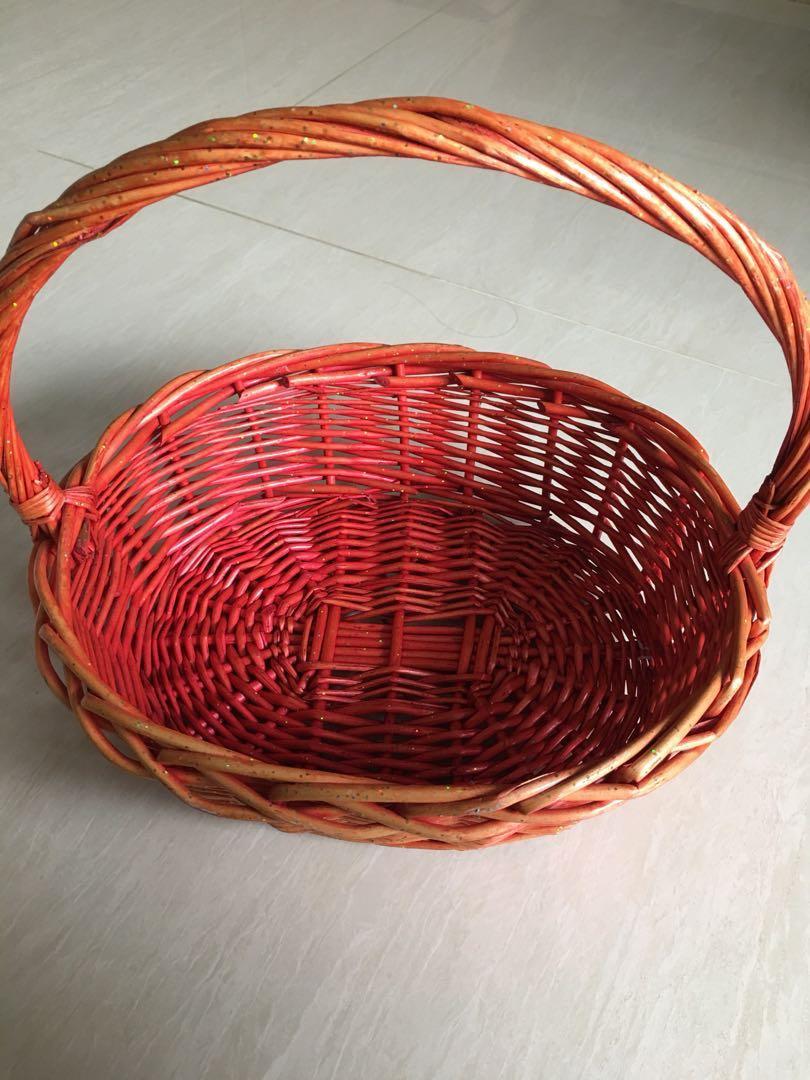 Cane flower Basket, Furniture & Home Living, Home Decor, Vases