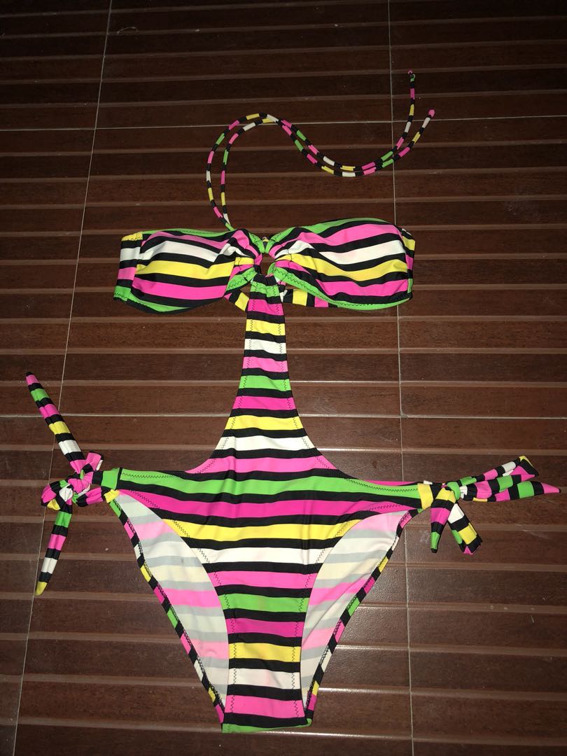 two piece connected swimsuit