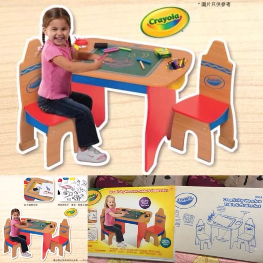 Crayola Creativity Wooden Table Chair Crayon