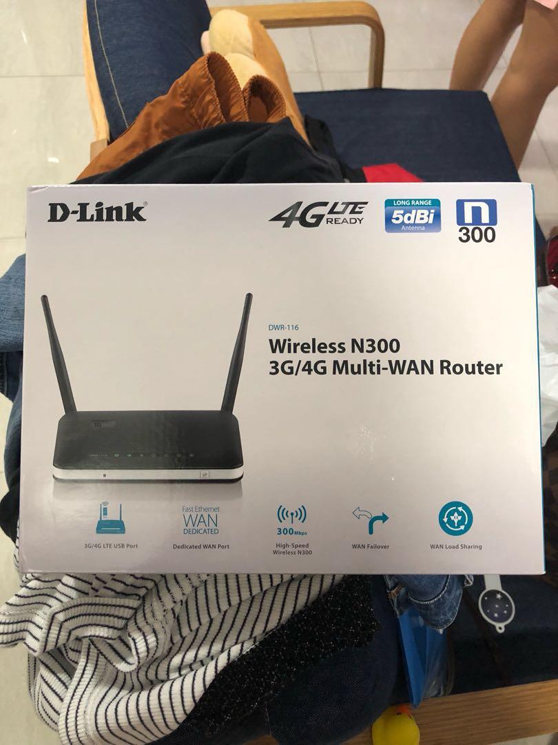 new Zealand Joint selection Parameters Dlink 3G/4G LTE wireless N300 router DWR-116, Computers & Tech, Parts &  Accessories, Networking on Carousell