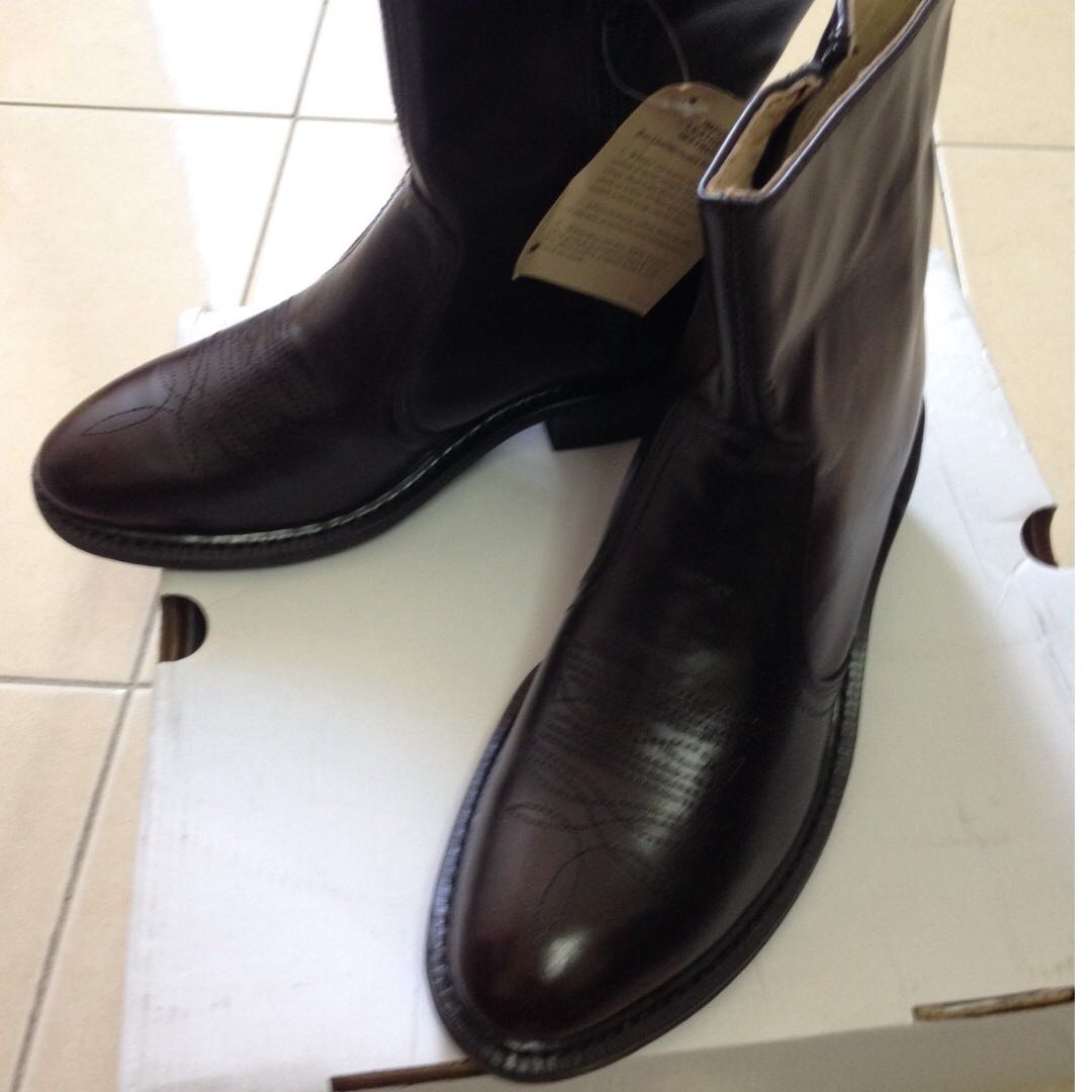 side zip western ankle boots