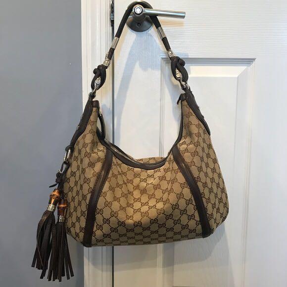 Gucci Black Sherry Hobo Handbag – AMORE Vintage Tokyo