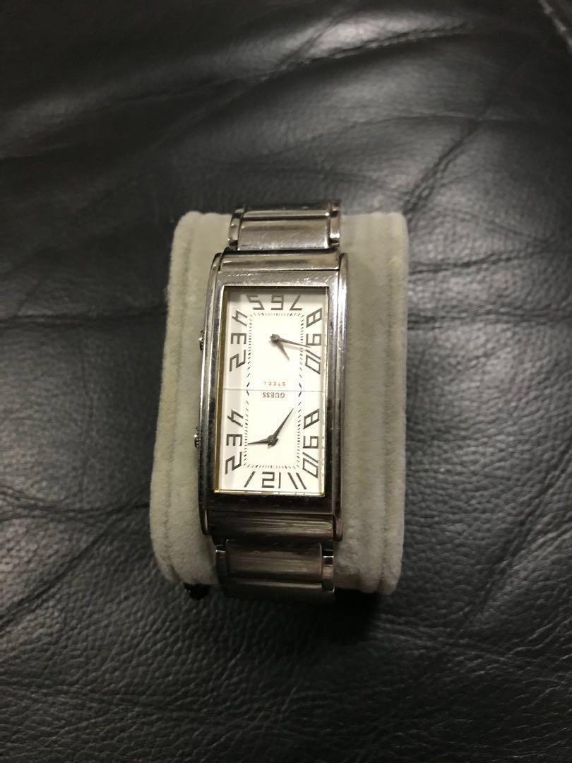 Guess dual time watch sales