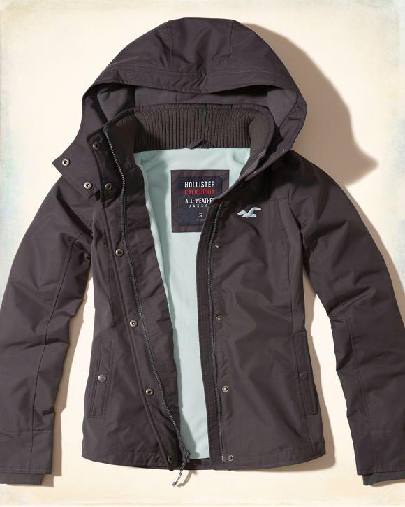 hollister california all weather jacket mens