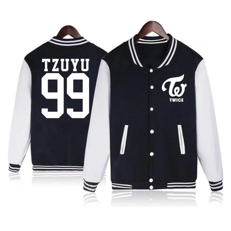 Instock Varsity Jacket Twice Tzuyu Unisex Hobbies Toys Memorabilia Collectibles Fan Merchandise On Carousell