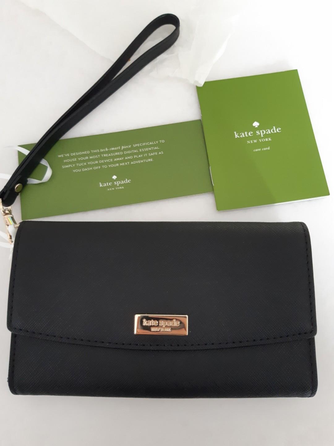 Kate Spade iPhone Wristlet black Women s Fashion Bags Wallets Purses Pouches on Carousell