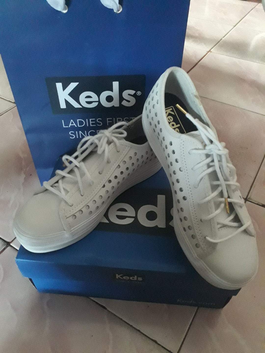Keds triple deals kick perf leather
