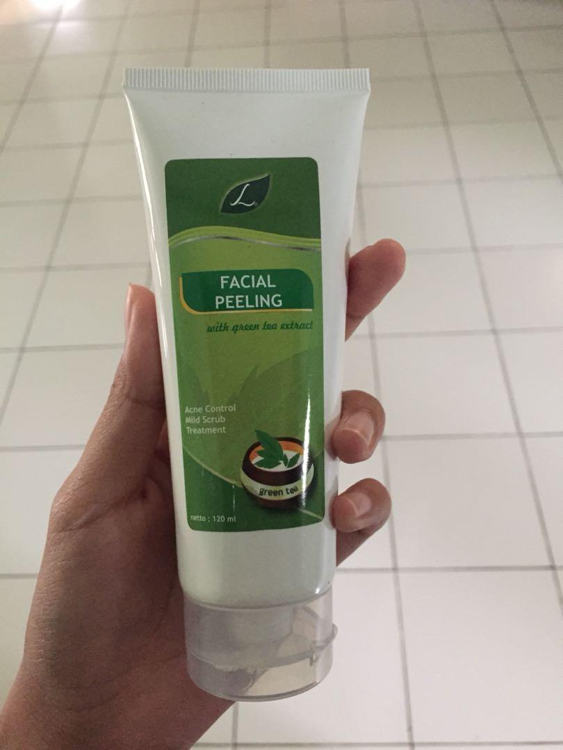 Larissa facial peeling green tea, Kesehatan & Kecantikan, Kulit, Sabun