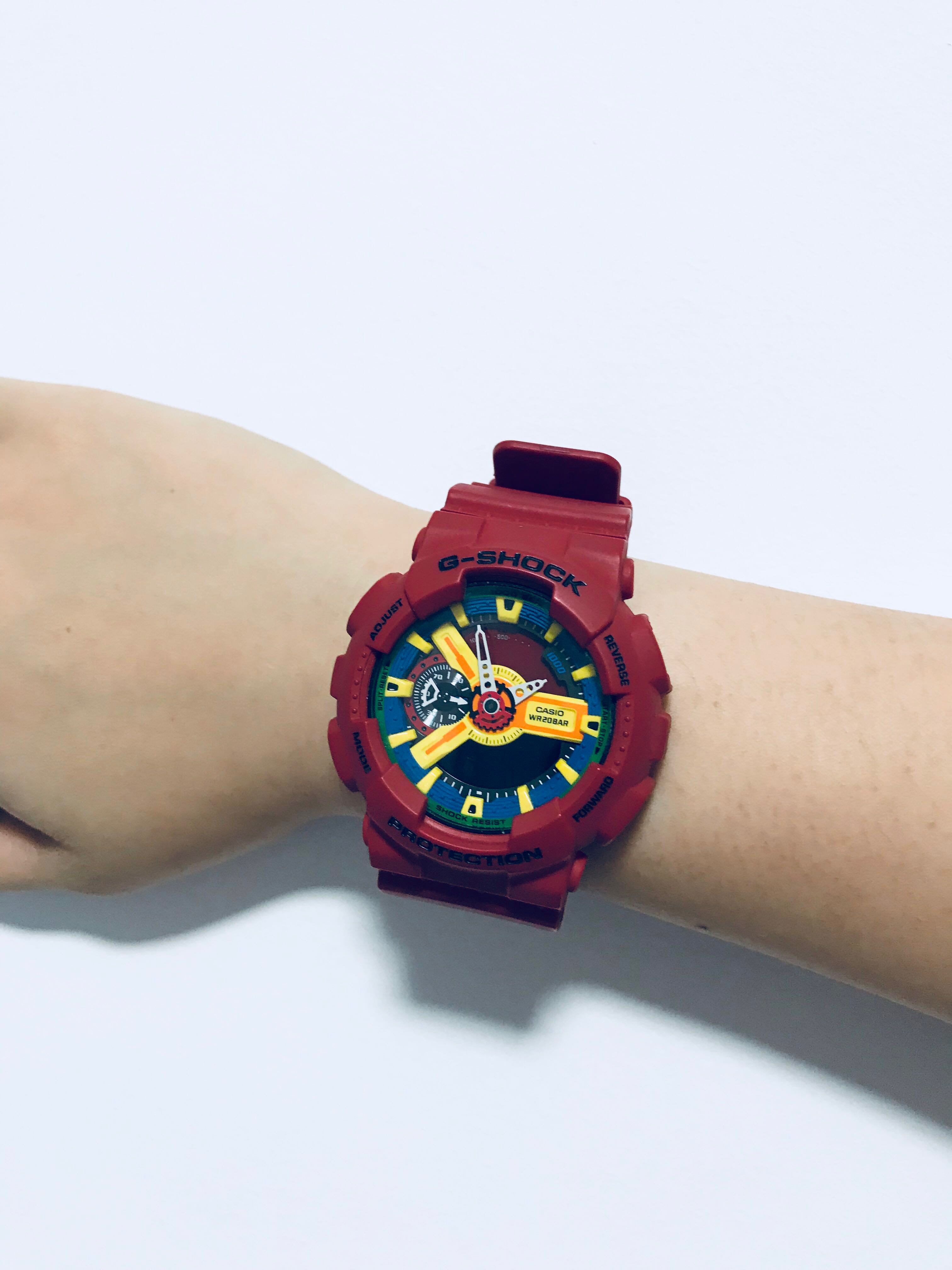 g shock matte red