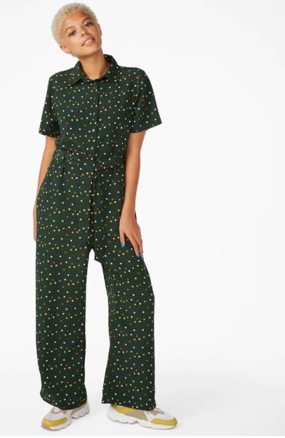 Monki jumpsuit green new arrivals