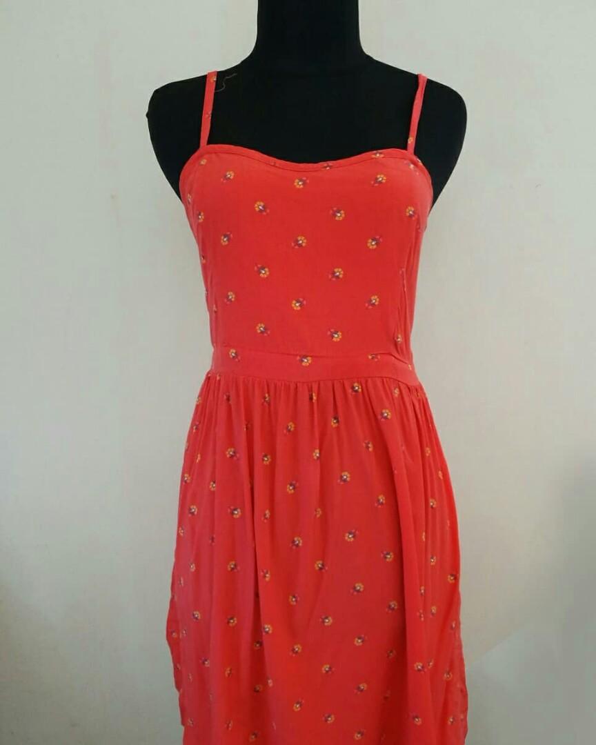 old navy red floral dress