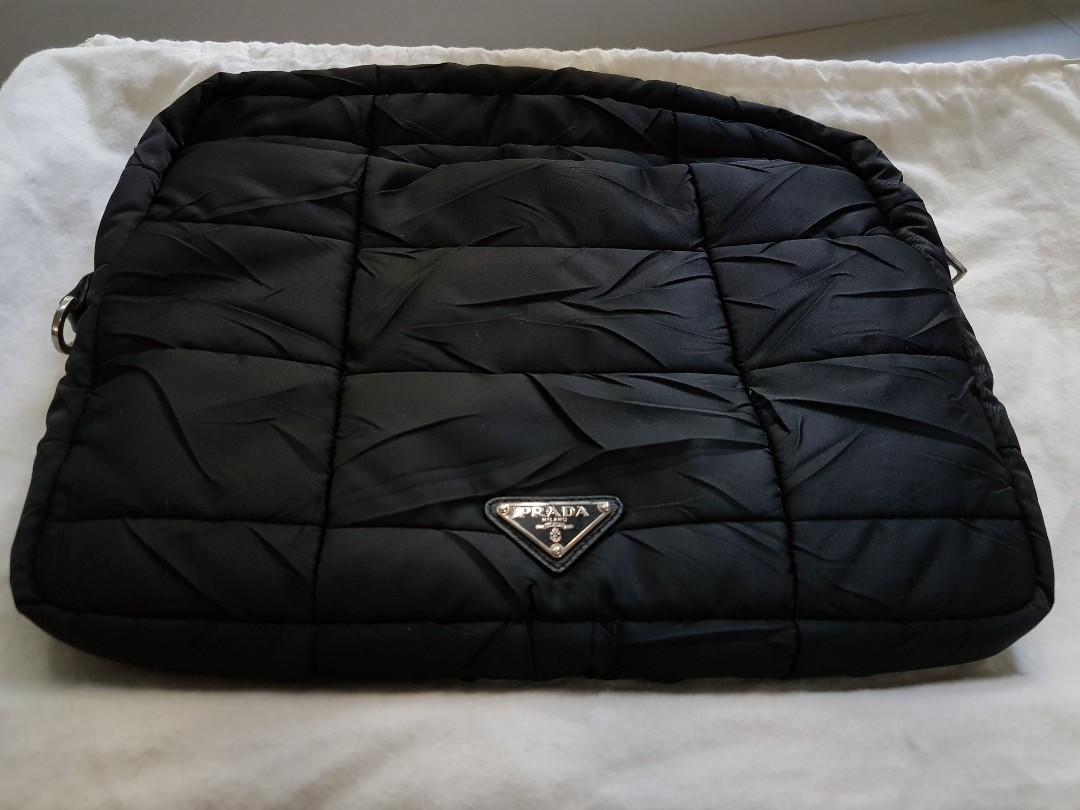 Prada Crispy nylon Men's Clutch, Men's 