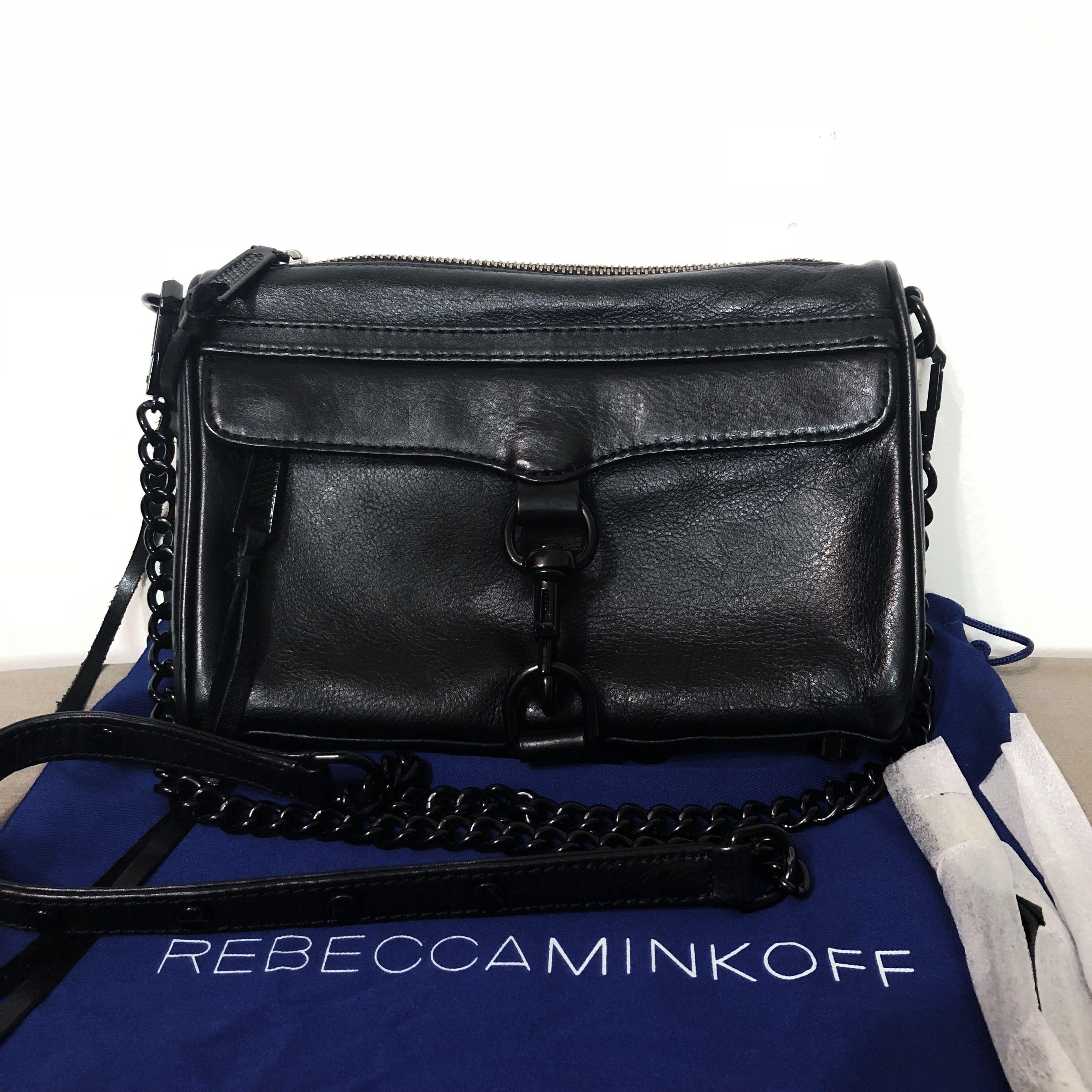 Rebecca Minkoff Mini MAC BLACK HARDWARE FAST DEAL 100