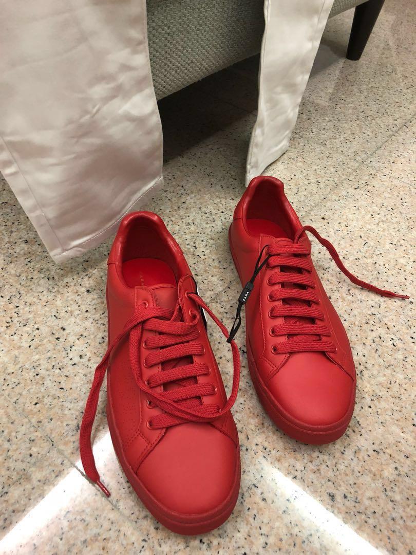 zara red shoes
