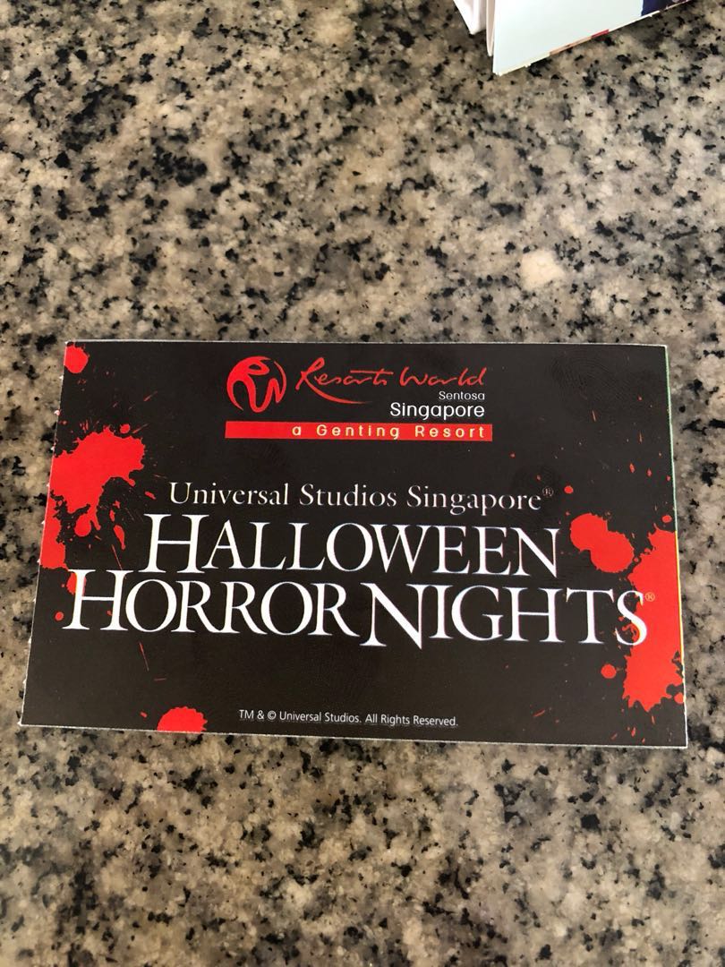 Singapore universal studio Halloween Horror Nights ticket, Tickets