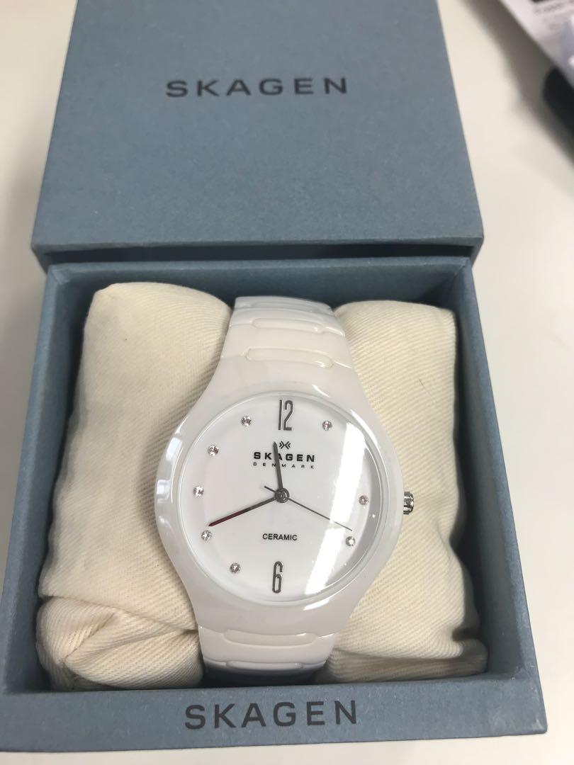 Skagen ceramic ladies top watch