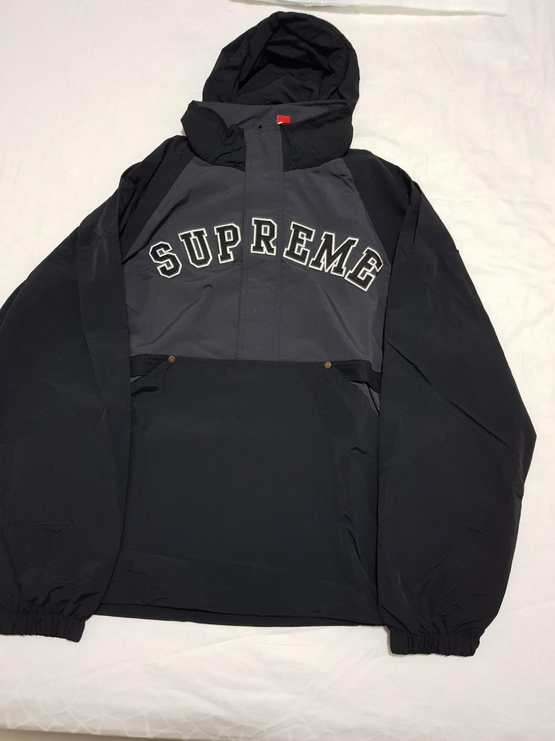 Supreme court half outlet zip pullover black