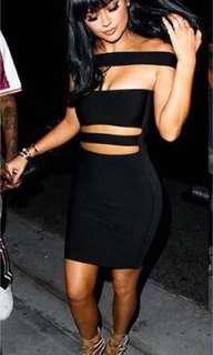 Missguided black tube dress -Xs
