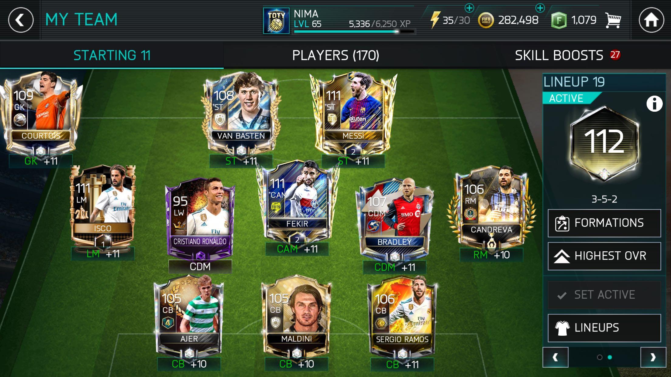 Fifa Mobile 22, Geral 112