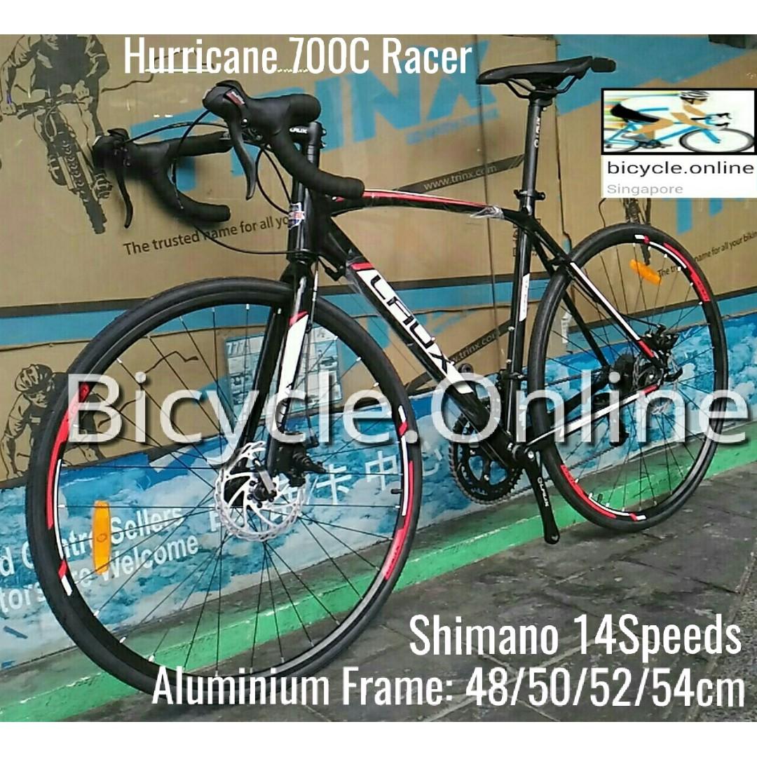 white 21 speed aluminum road bike racing bicycle 54cm 700c shimano parts