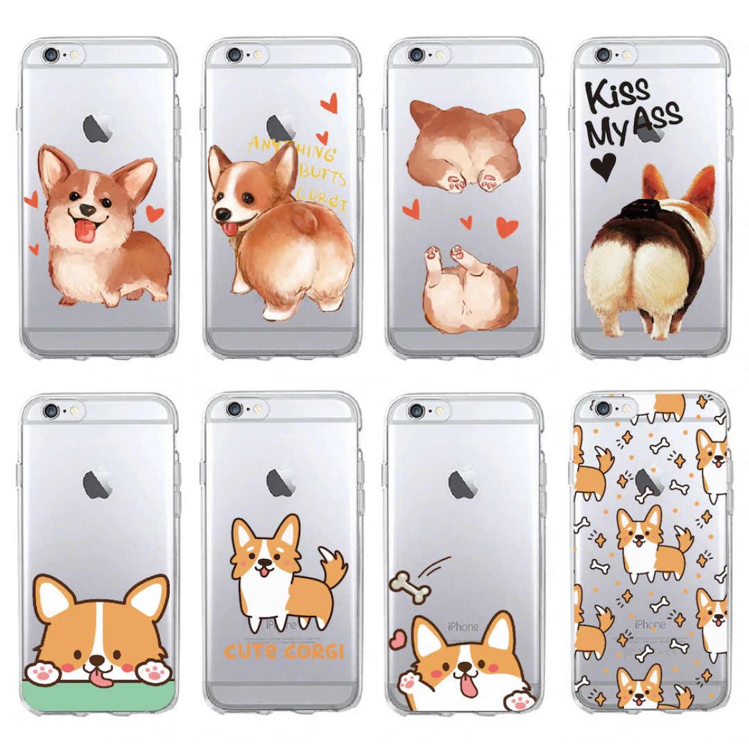 Cute Corgi Tumblr Transparent Phone Cases Mobile Phones
