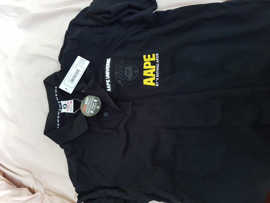 pe By A Bathing Ape Polo Tee Brand New With Men S Fashion Tops Sets Tshirts Polo Shirts On Carousell