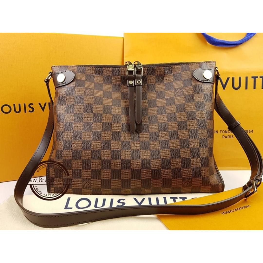 Authentic Louis Vuitton Damier Ebene Duomo Crossbody N41425 LV